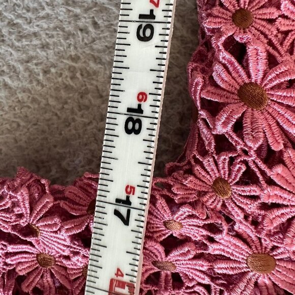 Tocca Pink Blazer Eyelet Floral Embroidered Coquette Feminine Demure - Picture 15 of 16